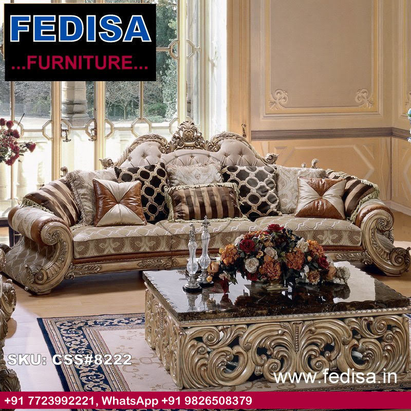 Classic Sofa Set Teak Wooden Sofa Ethnic Sofa Set Designer Wooden Sofa Set