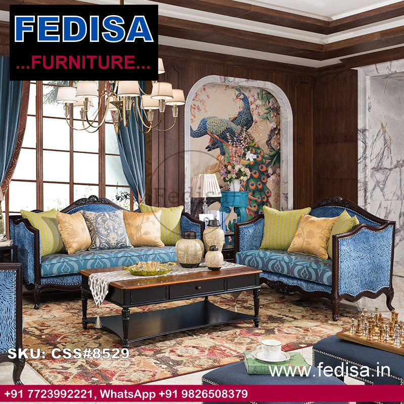 Buy Modern Classic Sofa Set 3 Seater Wooden Sofa Online Fedisa Sofa Stylish Wooden Sofa Set