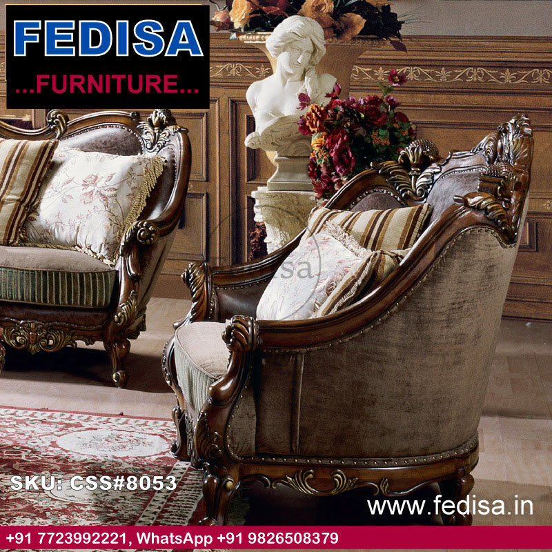Luxury Classic Sofa Set Online Wooden Sofa Set Shopping Stylish Wooden Sofa Set Wood Three...