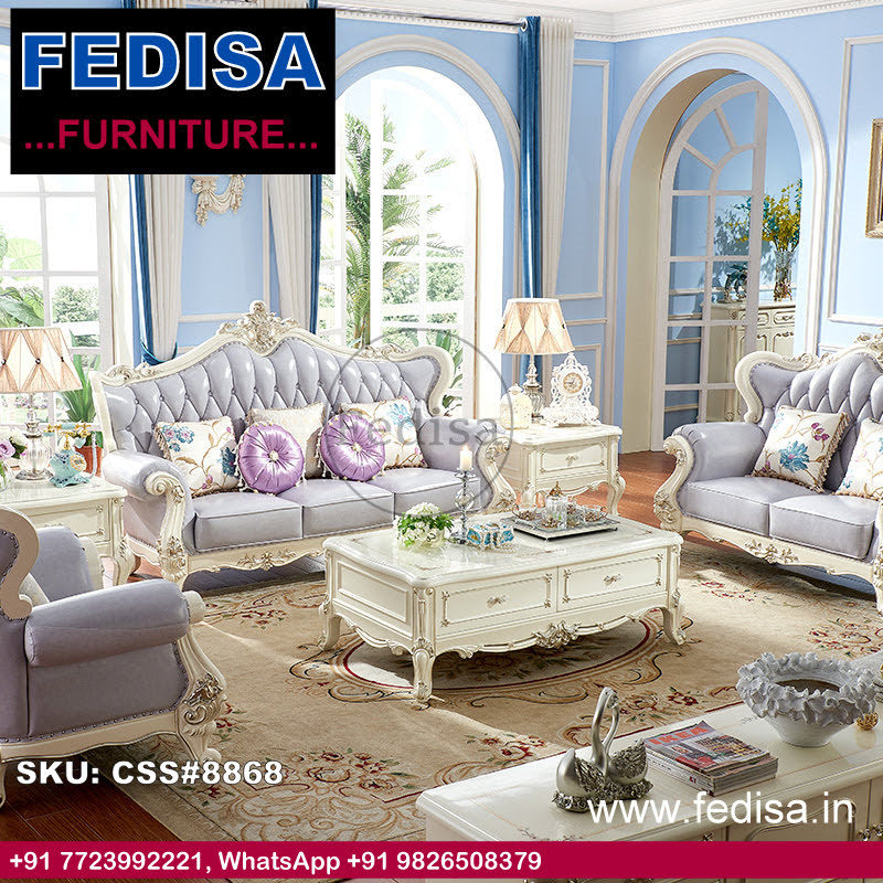 Luxury Classic Sofa Set Two Piece Couch Set 2 Seater Sofa Under 10000 Cream Leather Sofa Set