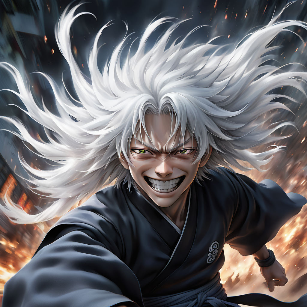 Awe-inspiring Painting Of Awe-striking In The Style Jujutsu ... By Himanshu Bisht - Playground