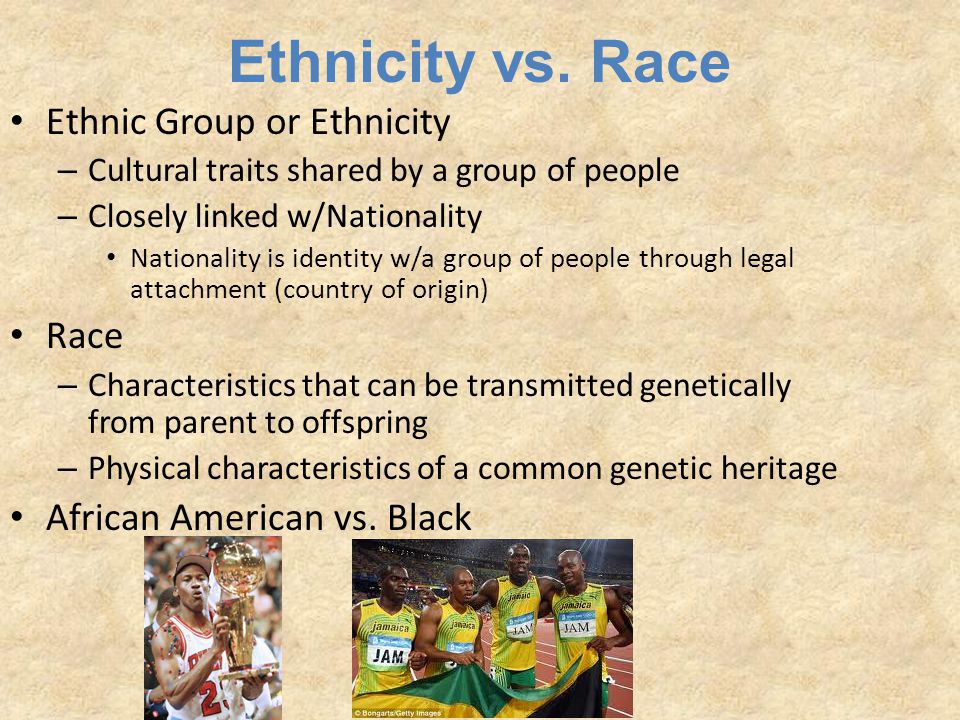 Ethnicity Vs Race
