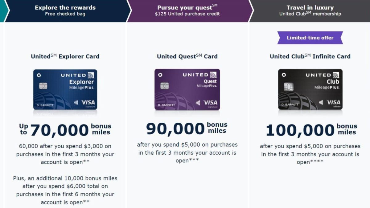 Chase United Airlines Cards: Increased Welcome Offers, Up To 100K