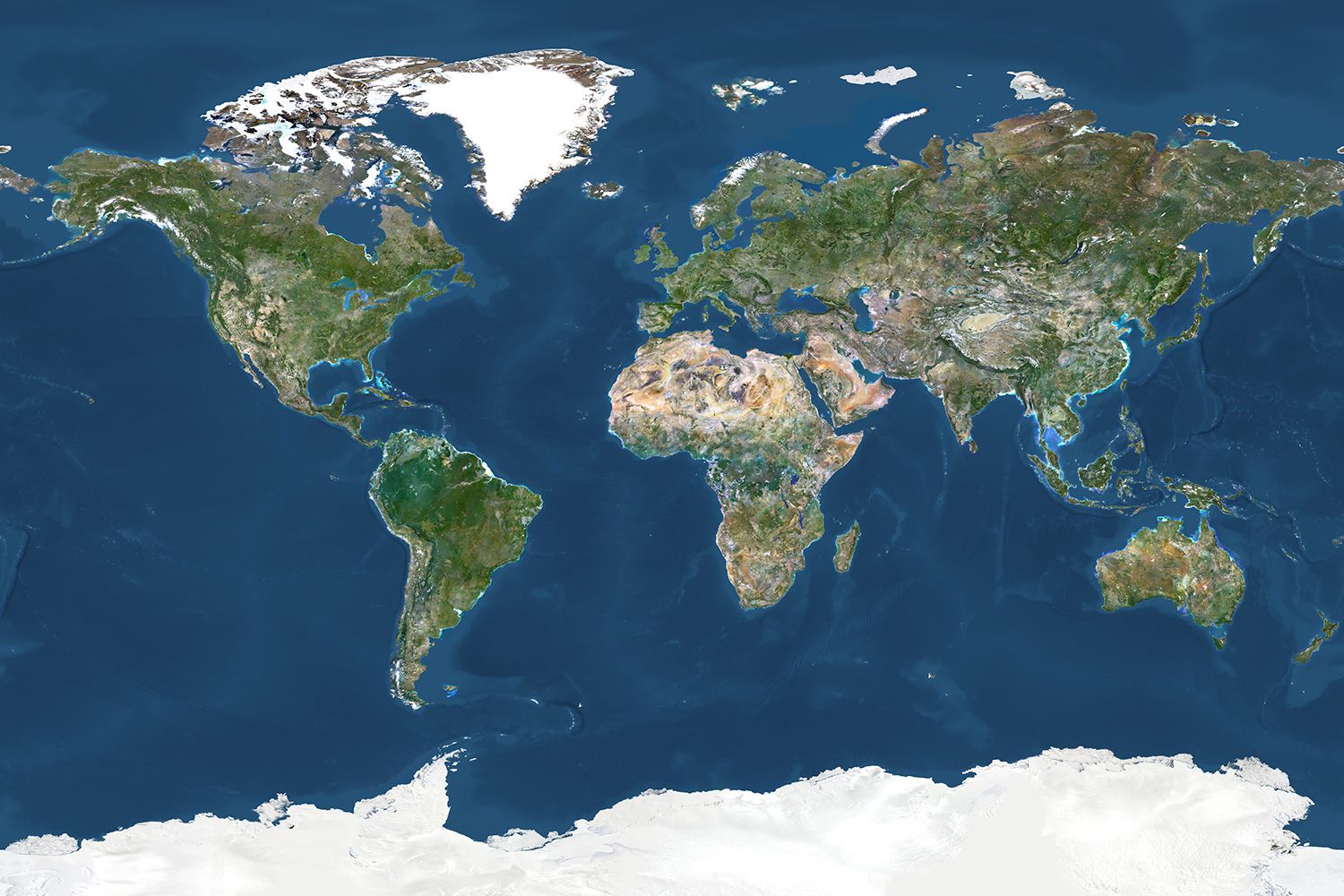 World Map With The Continents