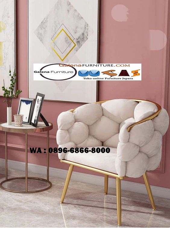 Jual Kursi Makan Stainless Gold Desain Bubble Cantik Terbaru