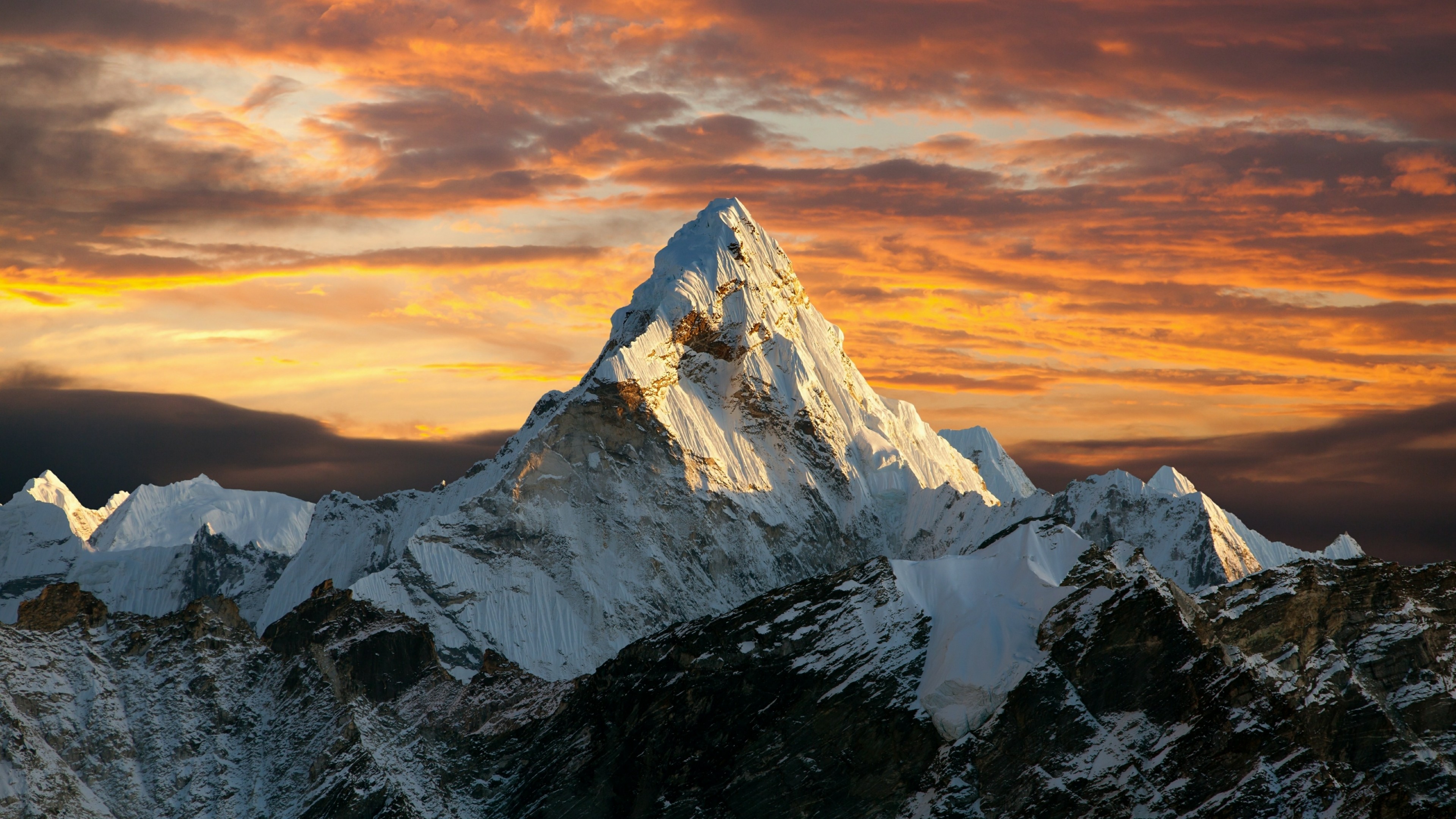 배경 화면 : 자연, Mountain Top, 에베레스트 산, 경치 3840x2160 - ZajferX - 1420401 - 배경 화면 - WallHere