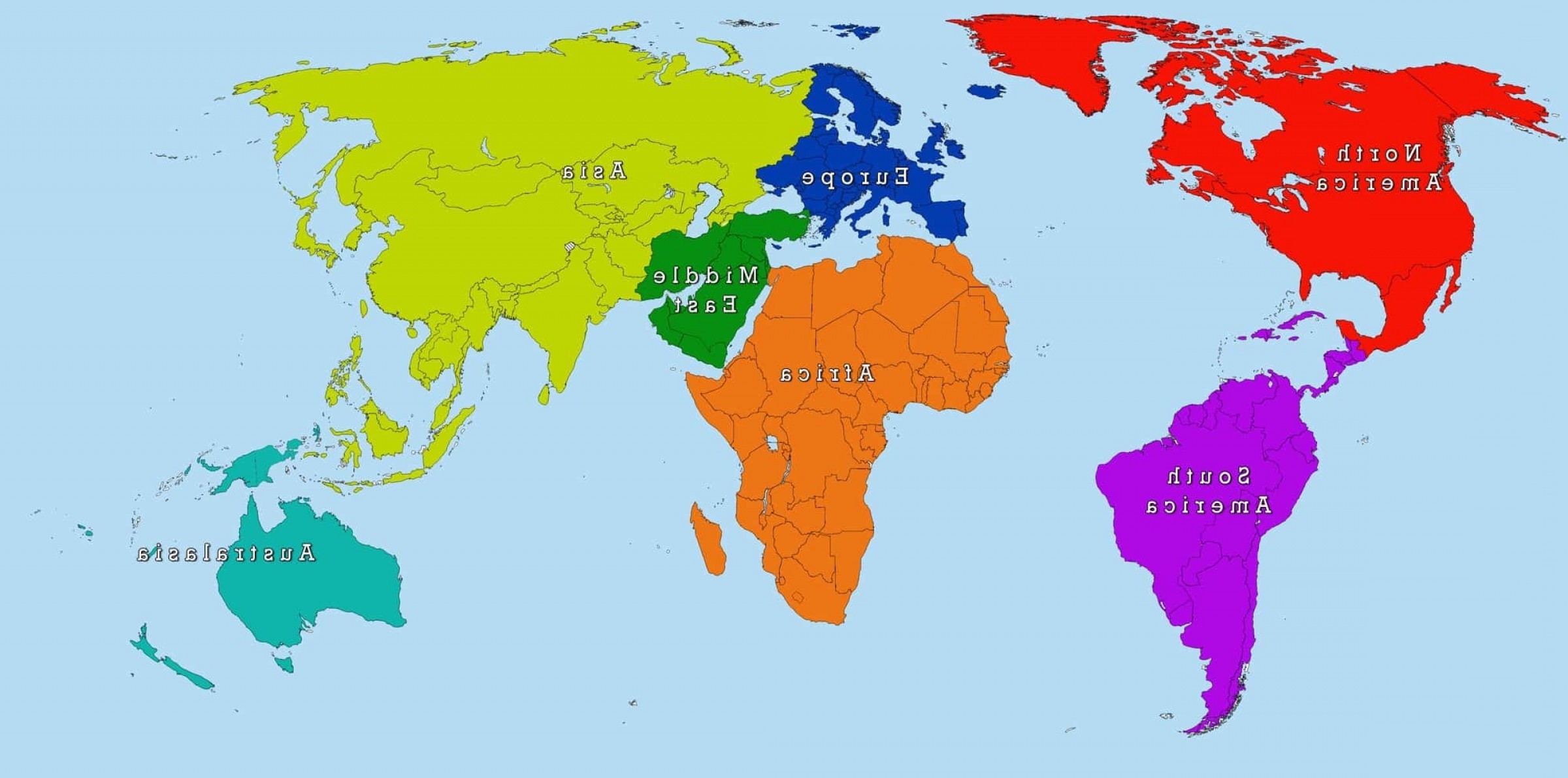 World Map Of Continents - Hayley Drumwright