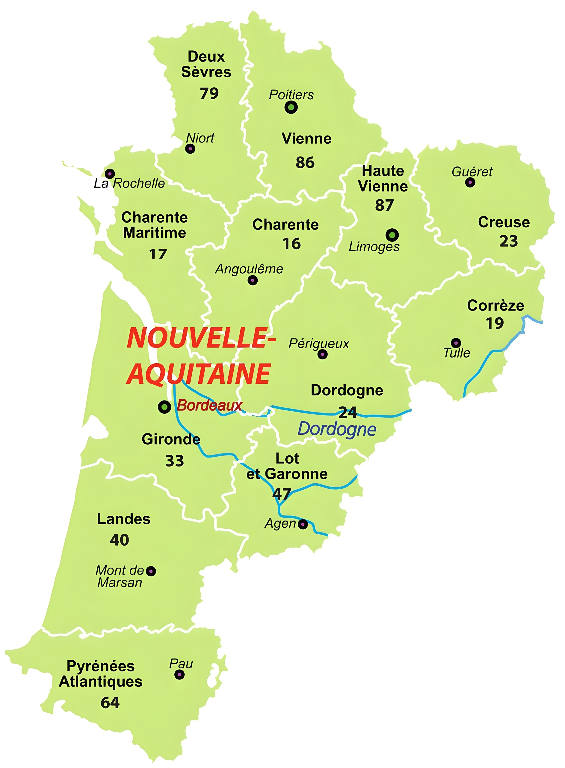 Aquitaine Carte