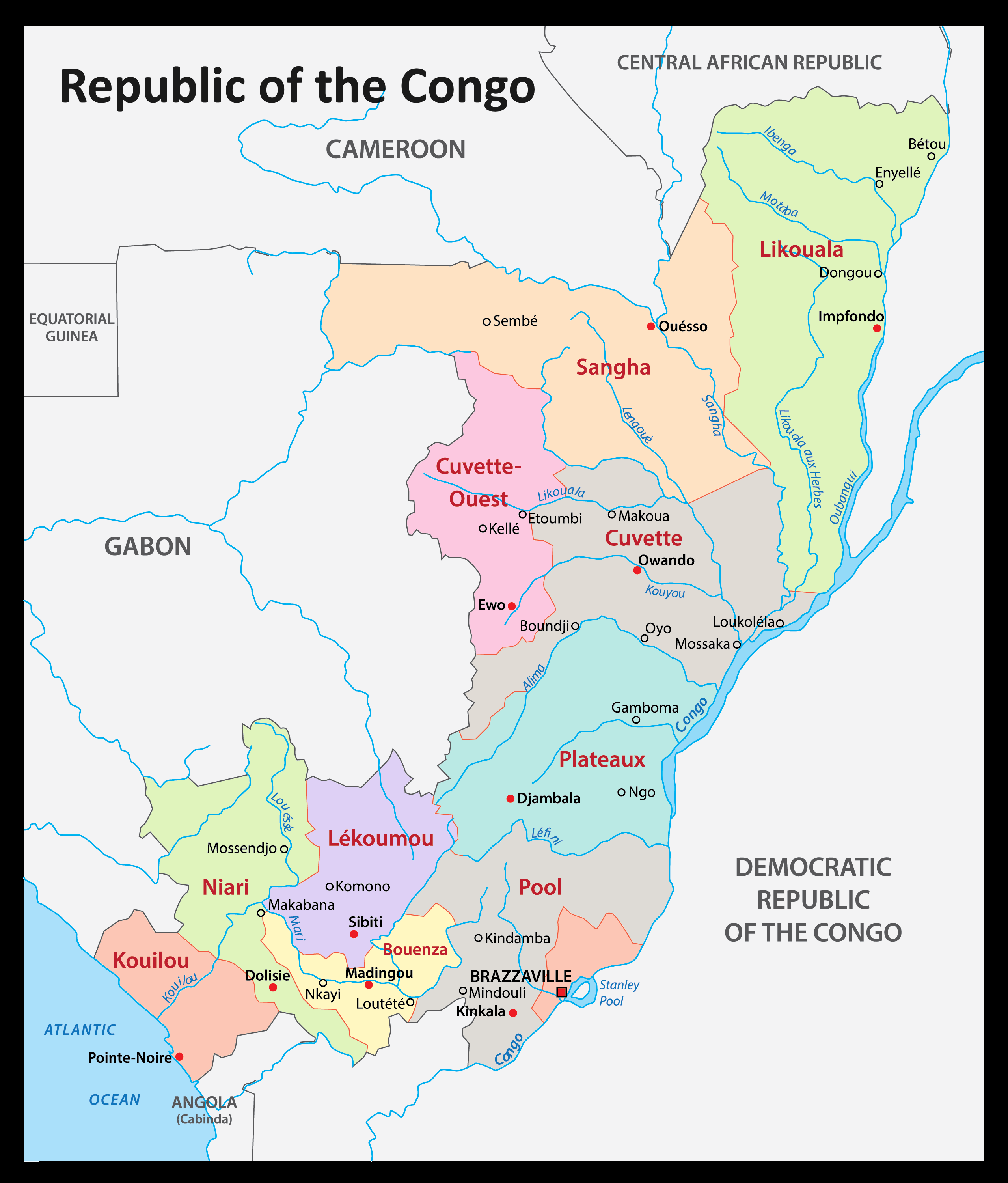 Carte De La République Du Congo
