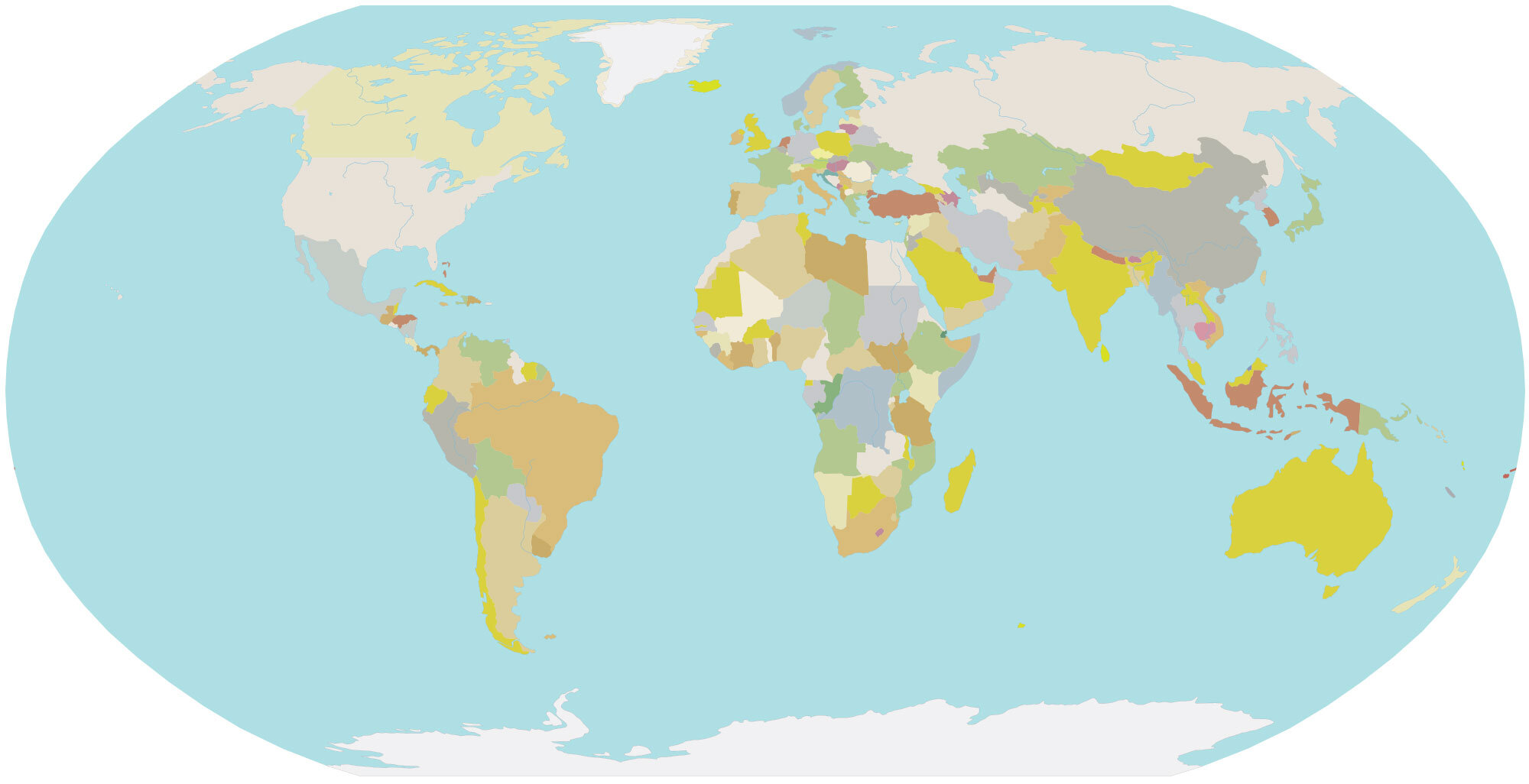World Map with Countries - GIS Geography