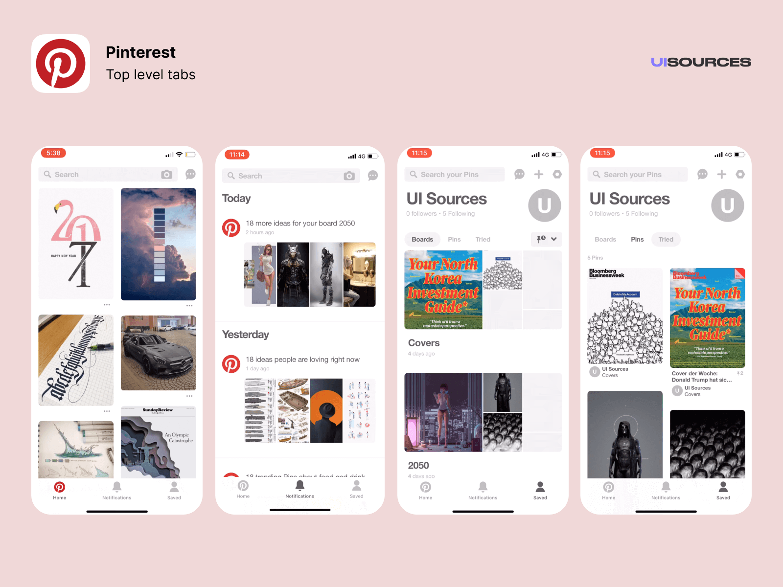 Pinterest - App Store Screenshots Screenshots | UI Sources