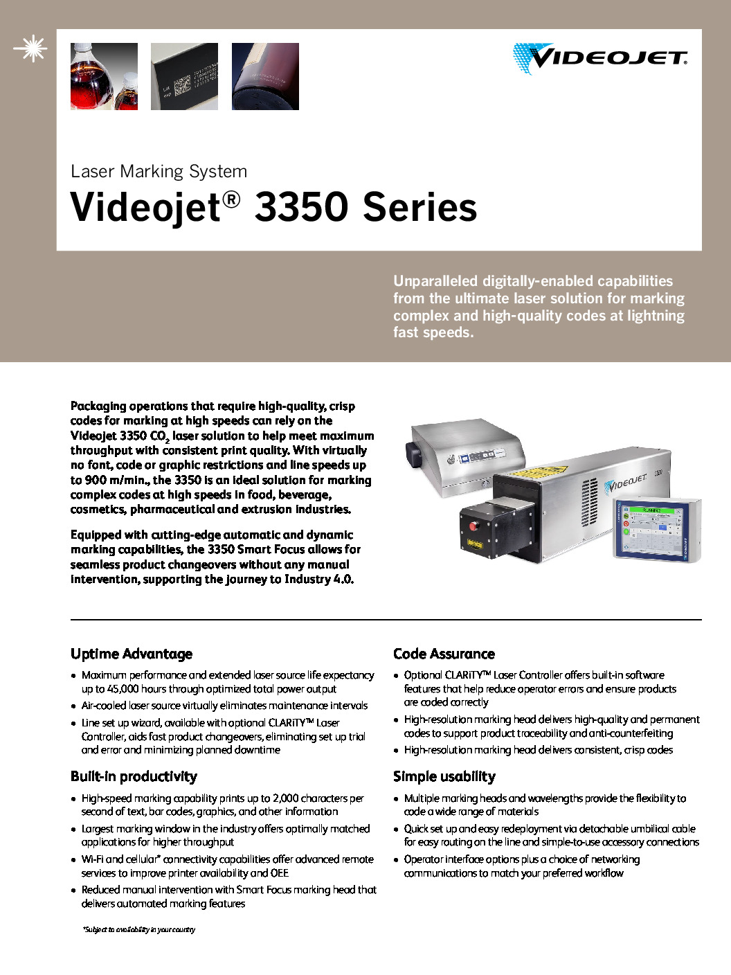 Videojet 3350 CO2 Laser Series - UAE