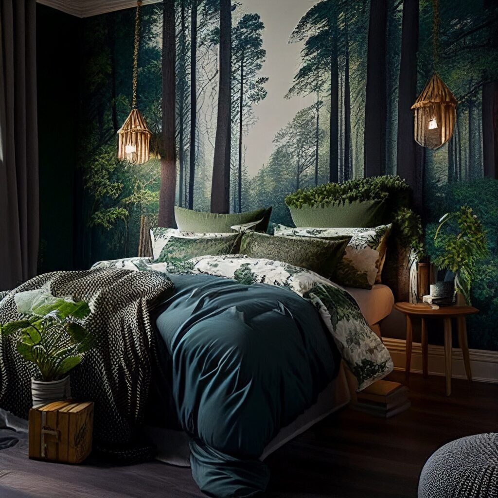 25 Forest-Themed Bedroom Ideas For Creating A Relaxing Oasis - hausvibe