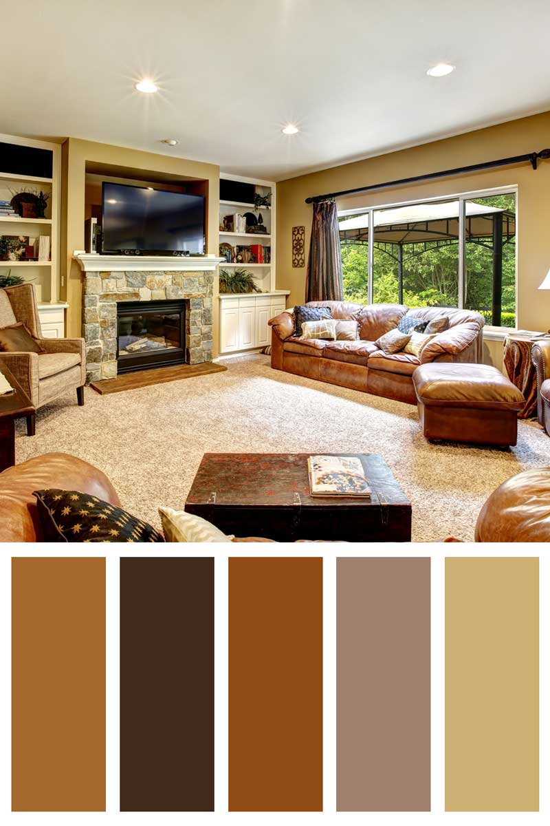 Color Schemes For Living Rooms With Brown Furniture| Cabinets Matttroy