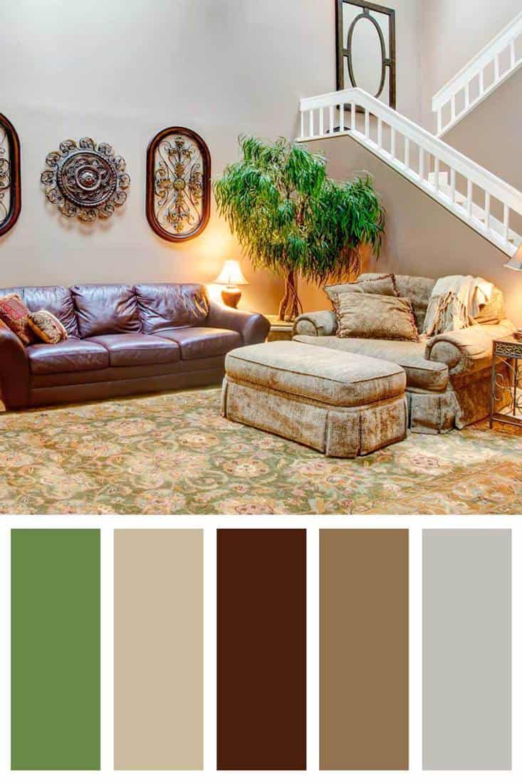 Color Schemes For Living Rooms With Dark Brown Furniture| Baci Living Room