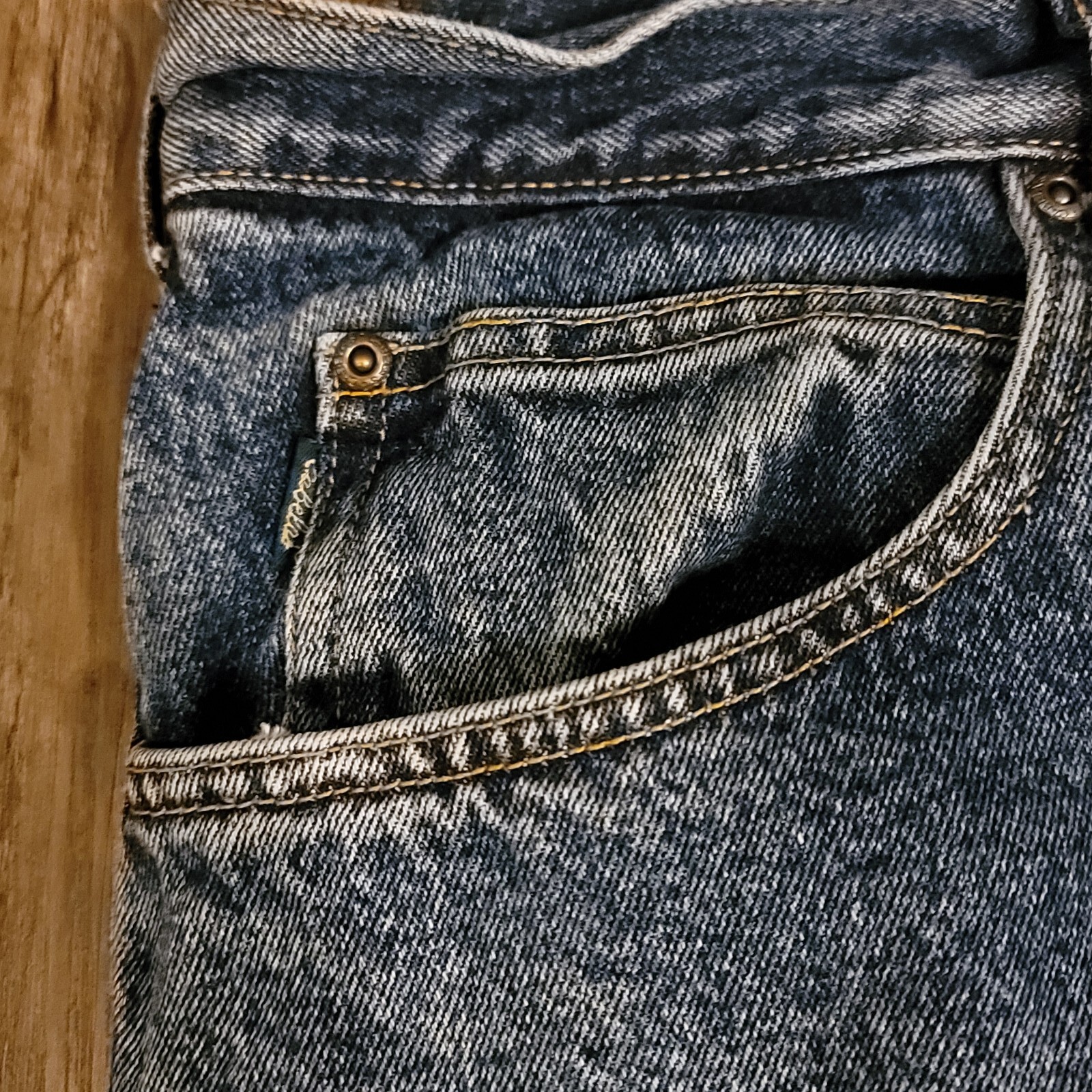 Cabela&#39;s Roughneck Mens Flannel Lined Jeans Blue Deni… - Gem