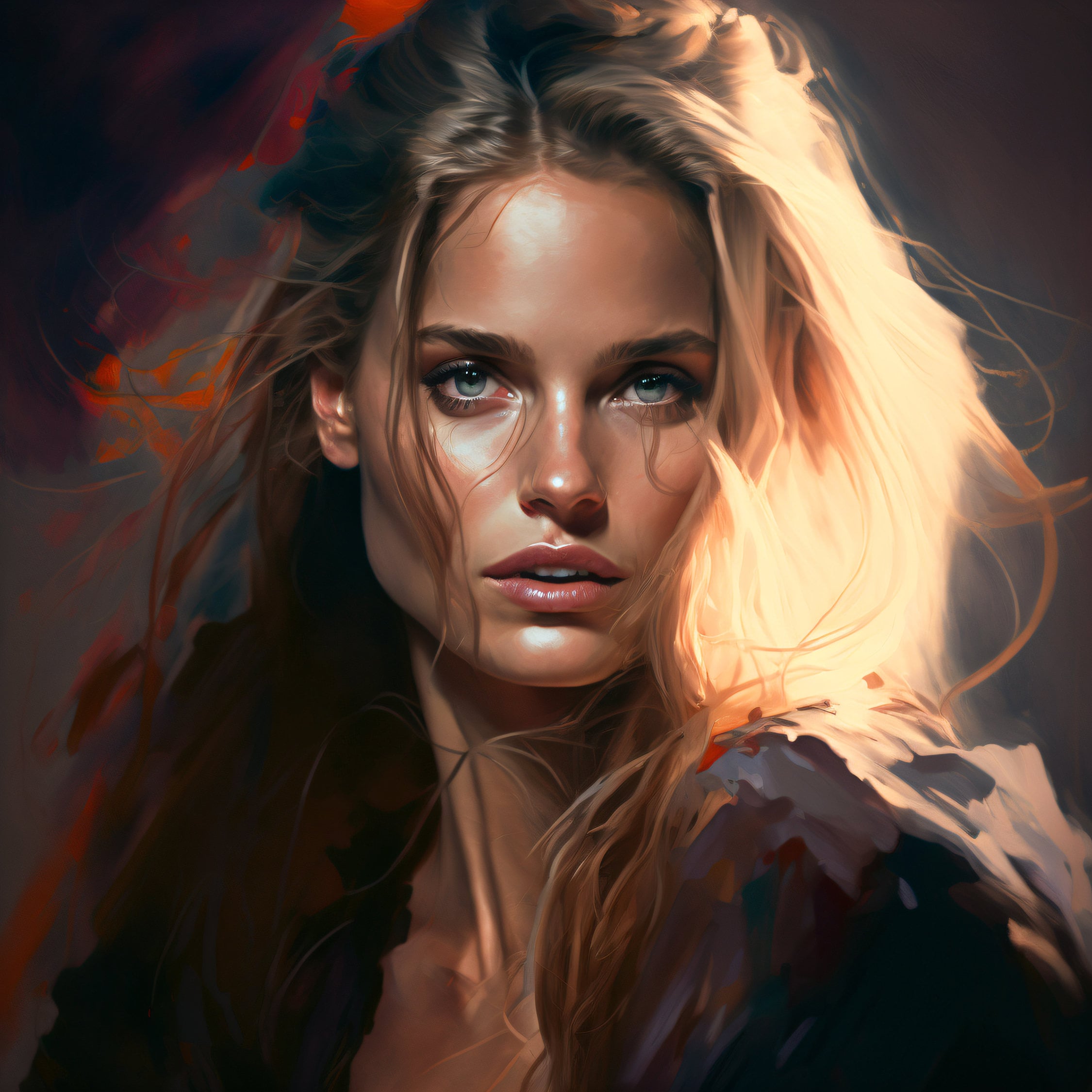 Beautiful Female Portrait, Digital Art, AI Generated, Wall Art, AI Art, Digital Download, Home ...