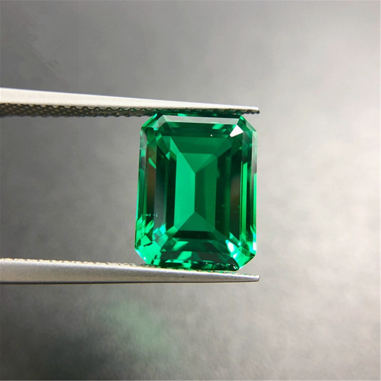Grade AAA Cutting Emerald Rectangle Faceted Gemstone Emerald | Etsy