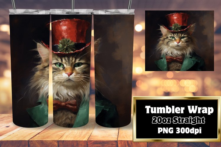 Kitty-Centric Christmas Tumbler Sublimation (3040095)