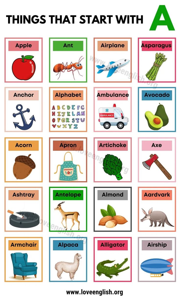 50 Best Things That Start With A In English - Love English | English Learning Books, Learning ...