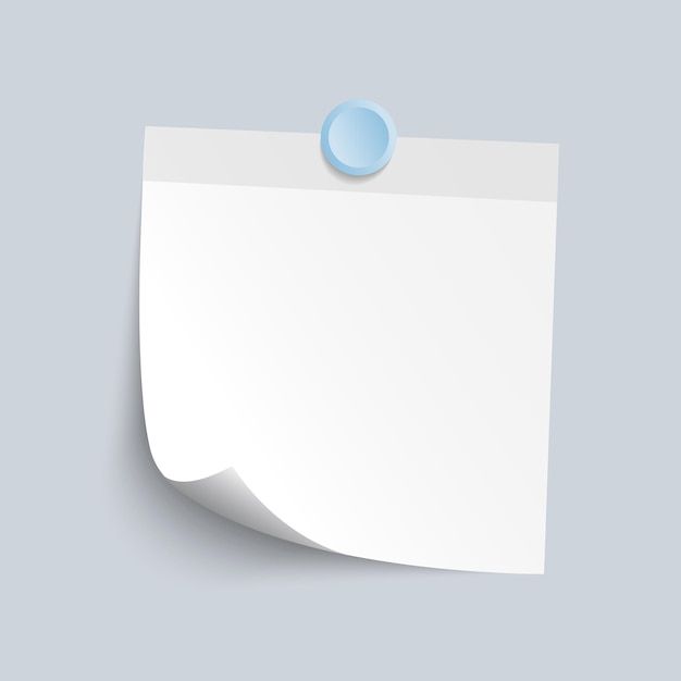 Blank White Sticky Note