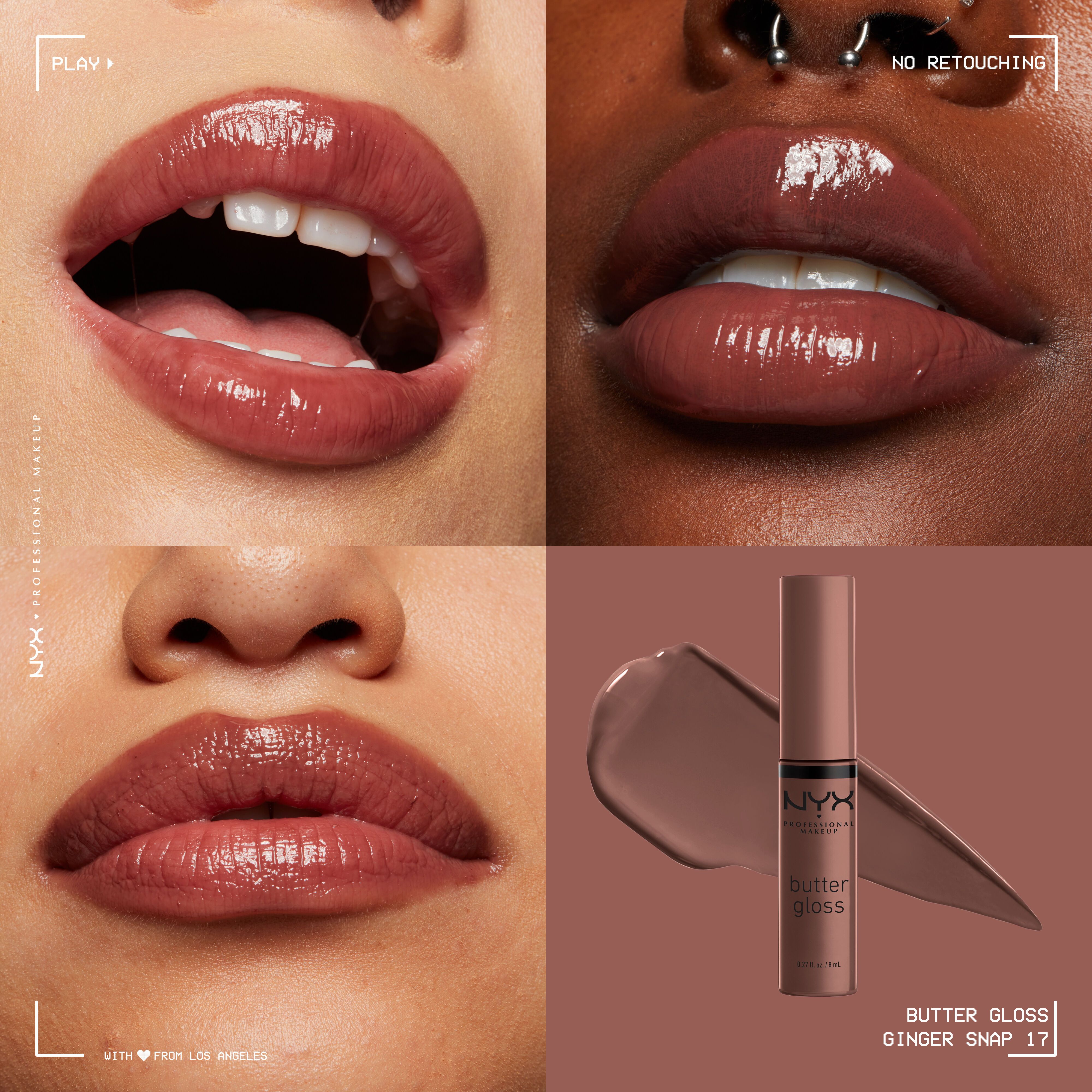 Butter Gloss Non-Sticky Lip Gloss | NYX Professional Makeup | Makeup Swatches, Lip Makeup ...