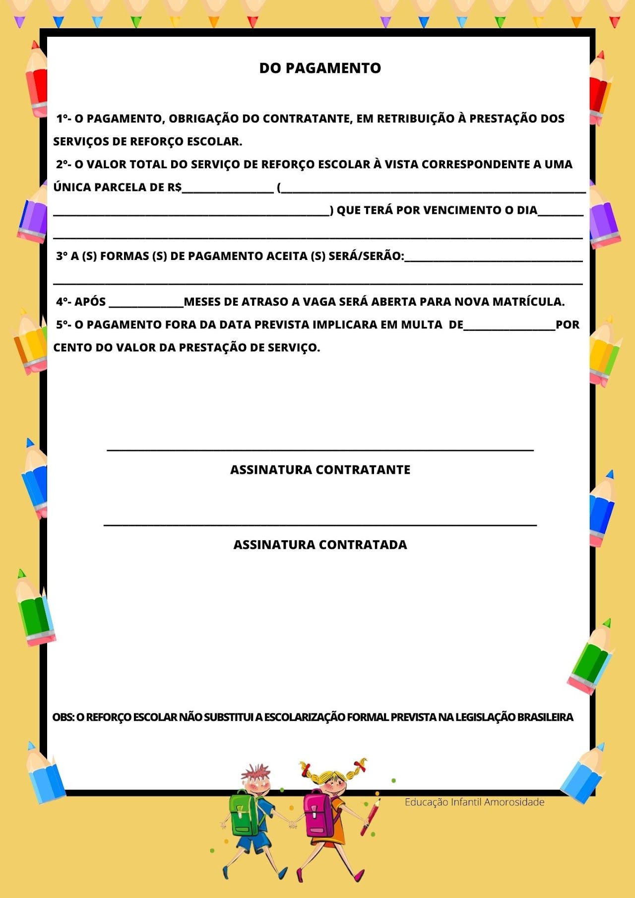 Contrato De Aulas Particulares – Artofit
