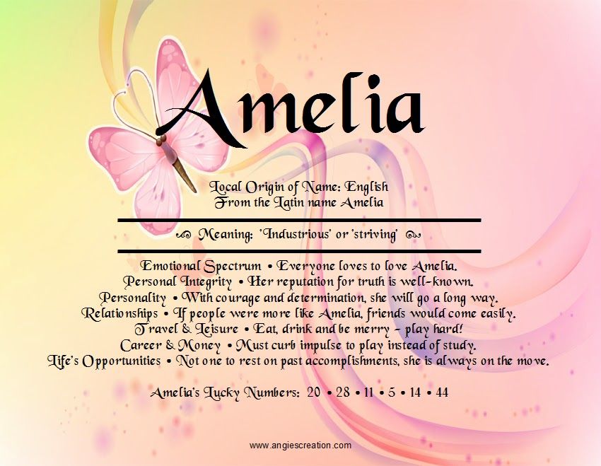 Amelia | Names With Meaning, Amelia Meaning, Amelia Name Meaning