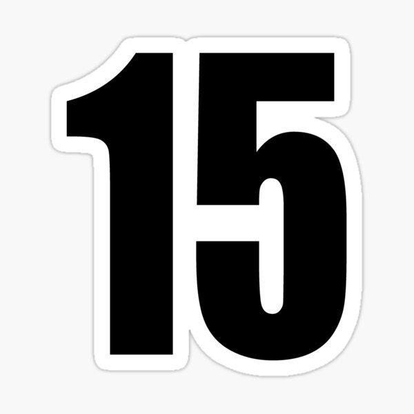 Number 15 Number Fifteen Shirt Number Soccer Sport Sticker By Geogdesigns – Artofit