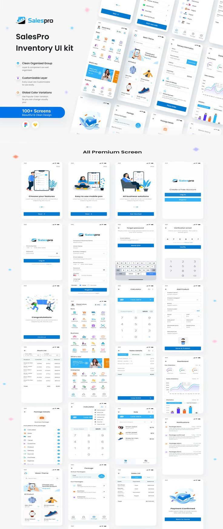 SalesPro -POS & Inventory Account UI Kit Modern Trendy Unique Design Fully Customizable | Mobile ...