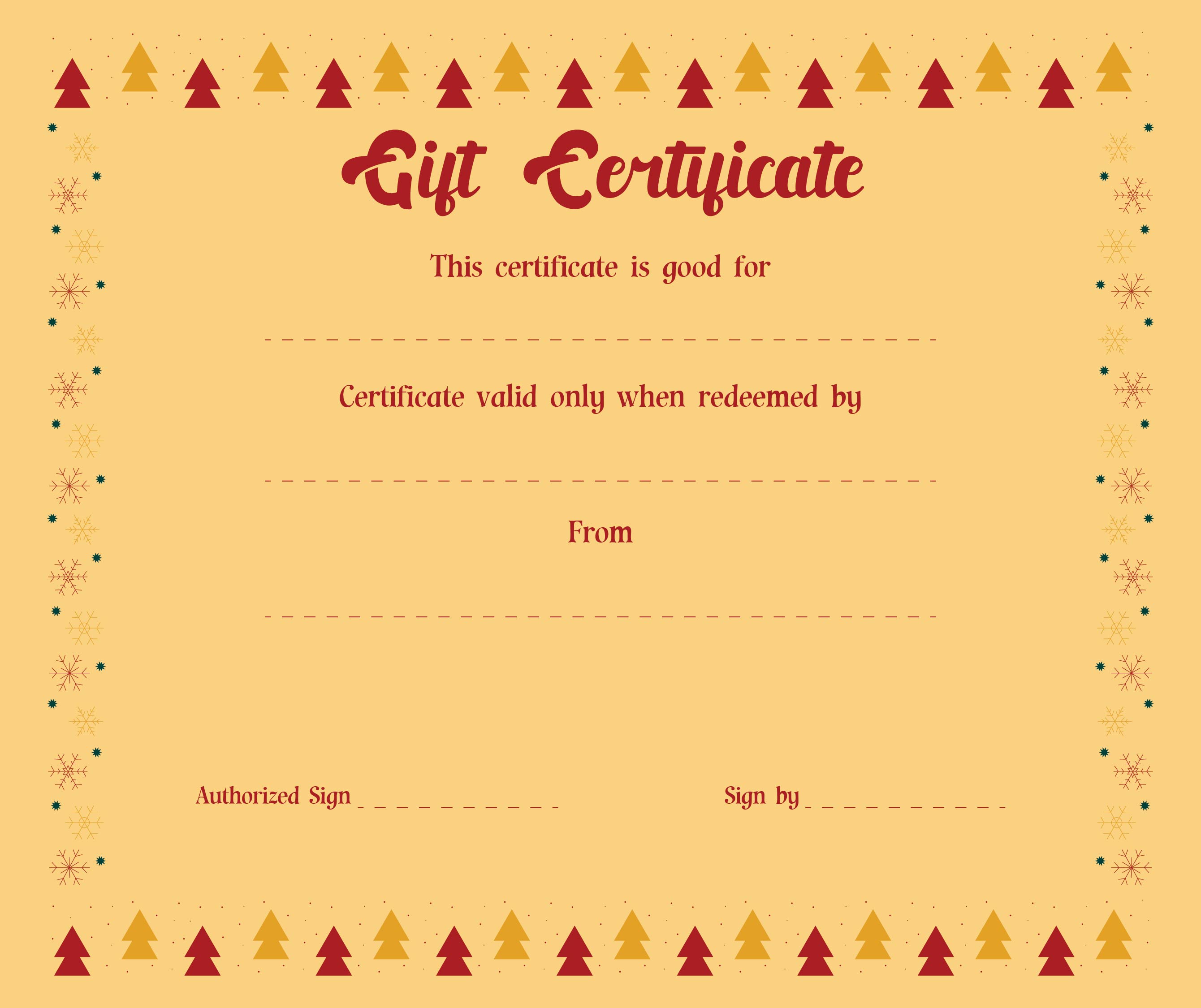 Printable Christmas Gift Certificate For Kids