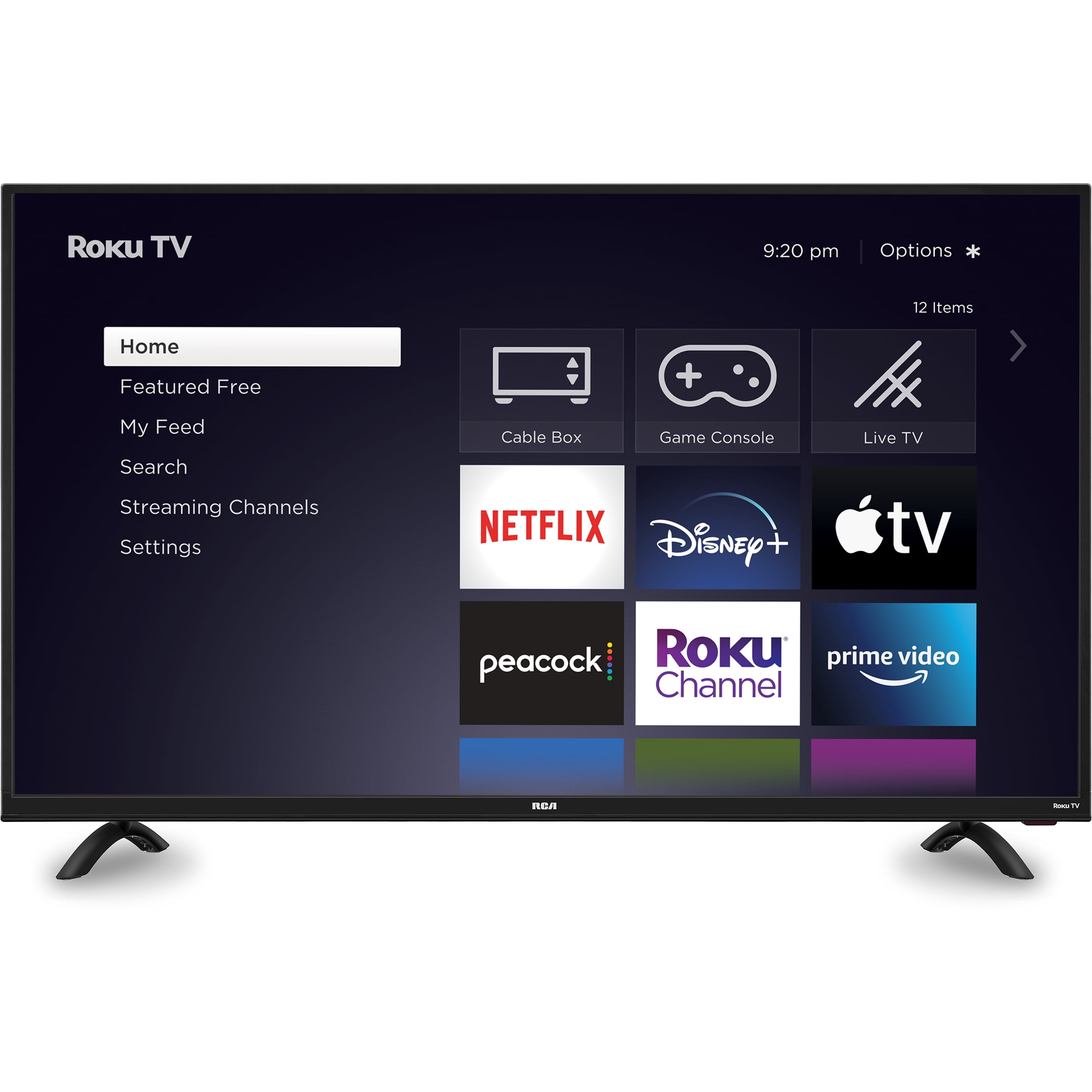 RCA 50&quot; Class 4K Ultra HD (2160P) HDR Roku Smart LED Television, RTRU5027-W, Black - Walmart.com