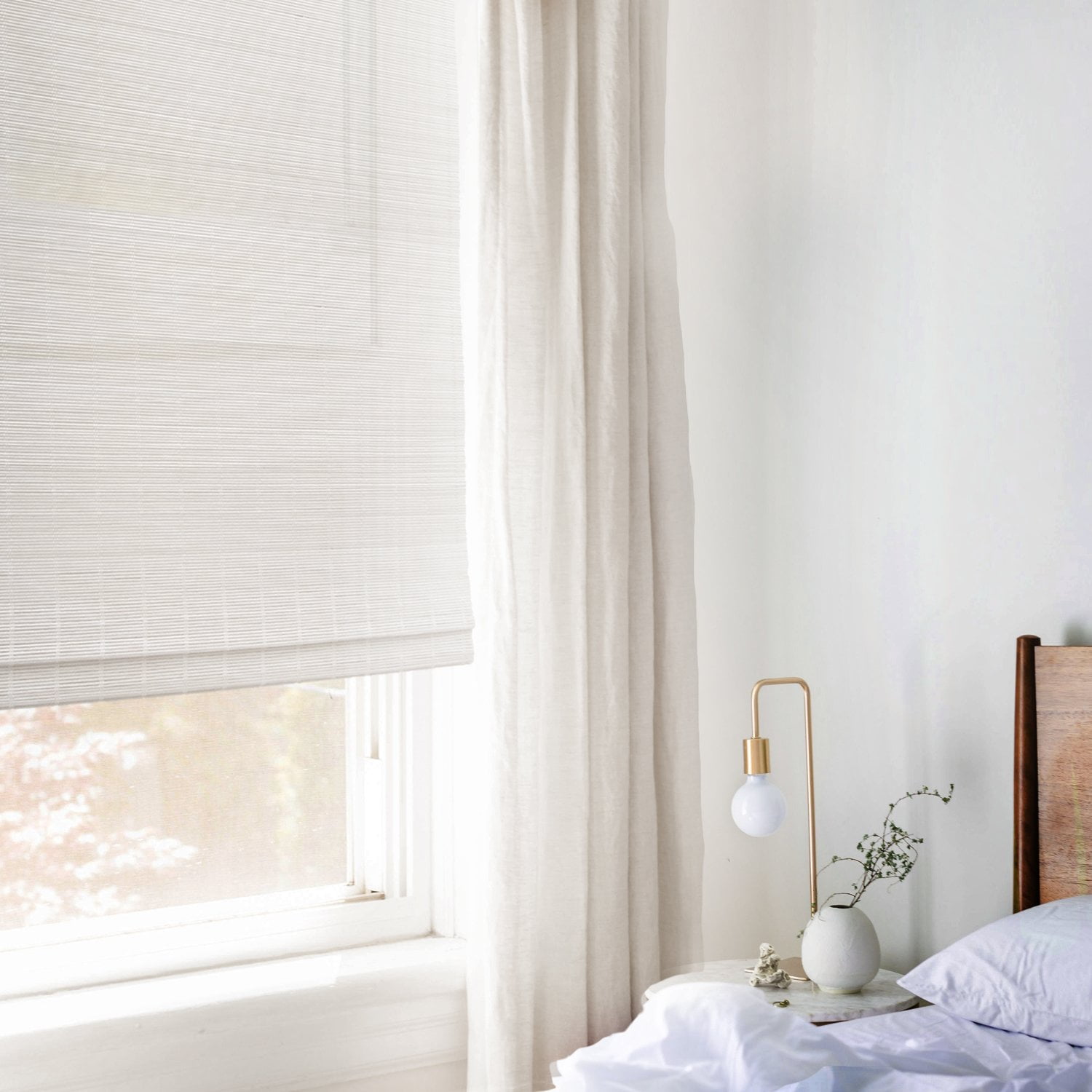 MOOD Bamboo Shades For Windows | Custom Size + Cordless + Designer Woven Wood + Roman Shade ...