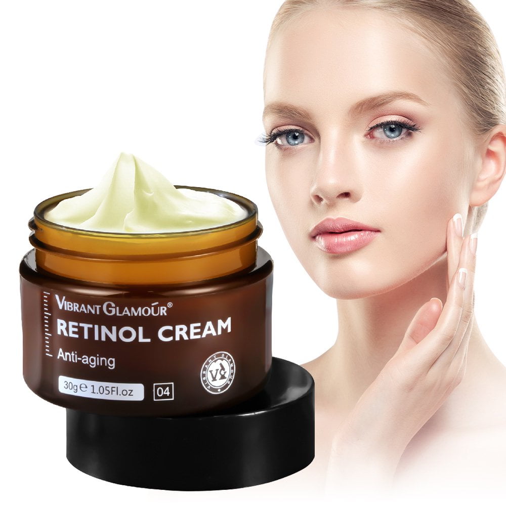 VIBRANT GLAMOUR Retinol Face Cream Moisturizing Fade Fine Lines Firming Lifting Wrinkle Anti ...