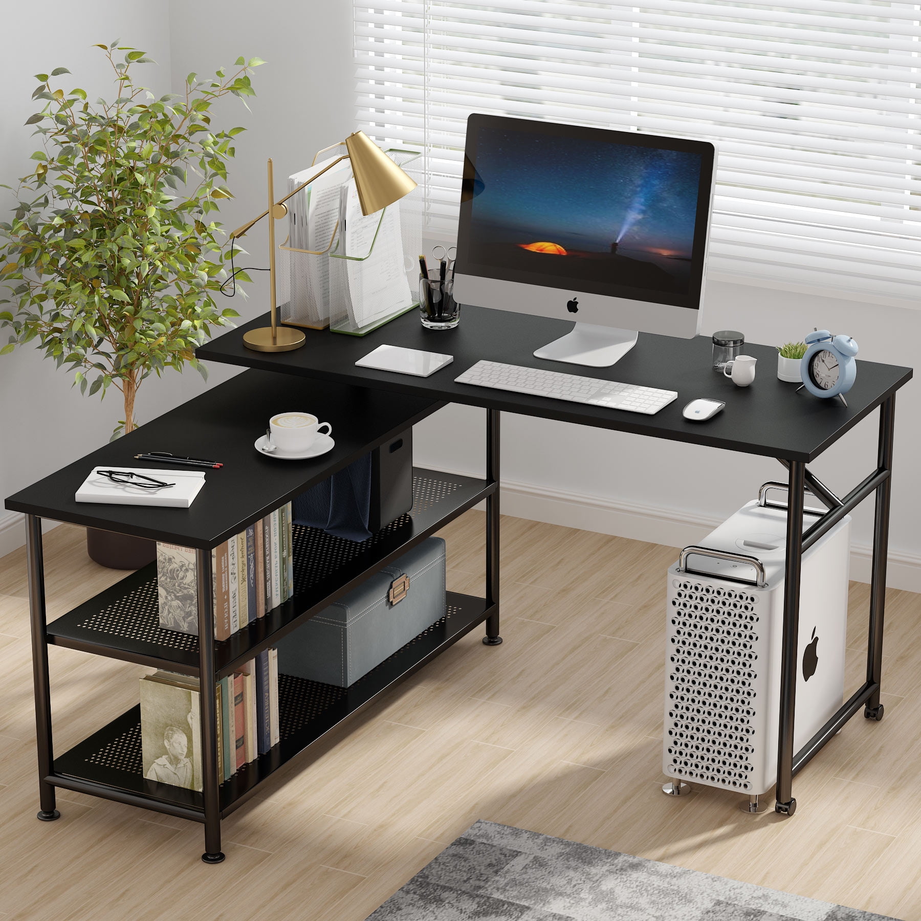 Extra Large Floating Corner Shelf Desk - Peryrack
