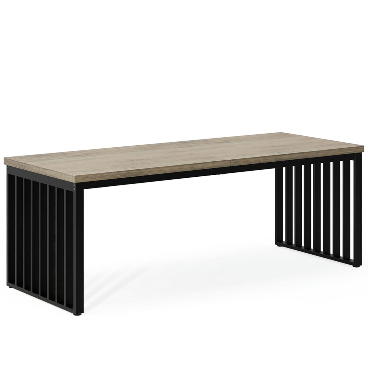 Finihen 78&quot; Two Person Executive Computer Desk with Metal Frame, Modern Duty Study Writing ...