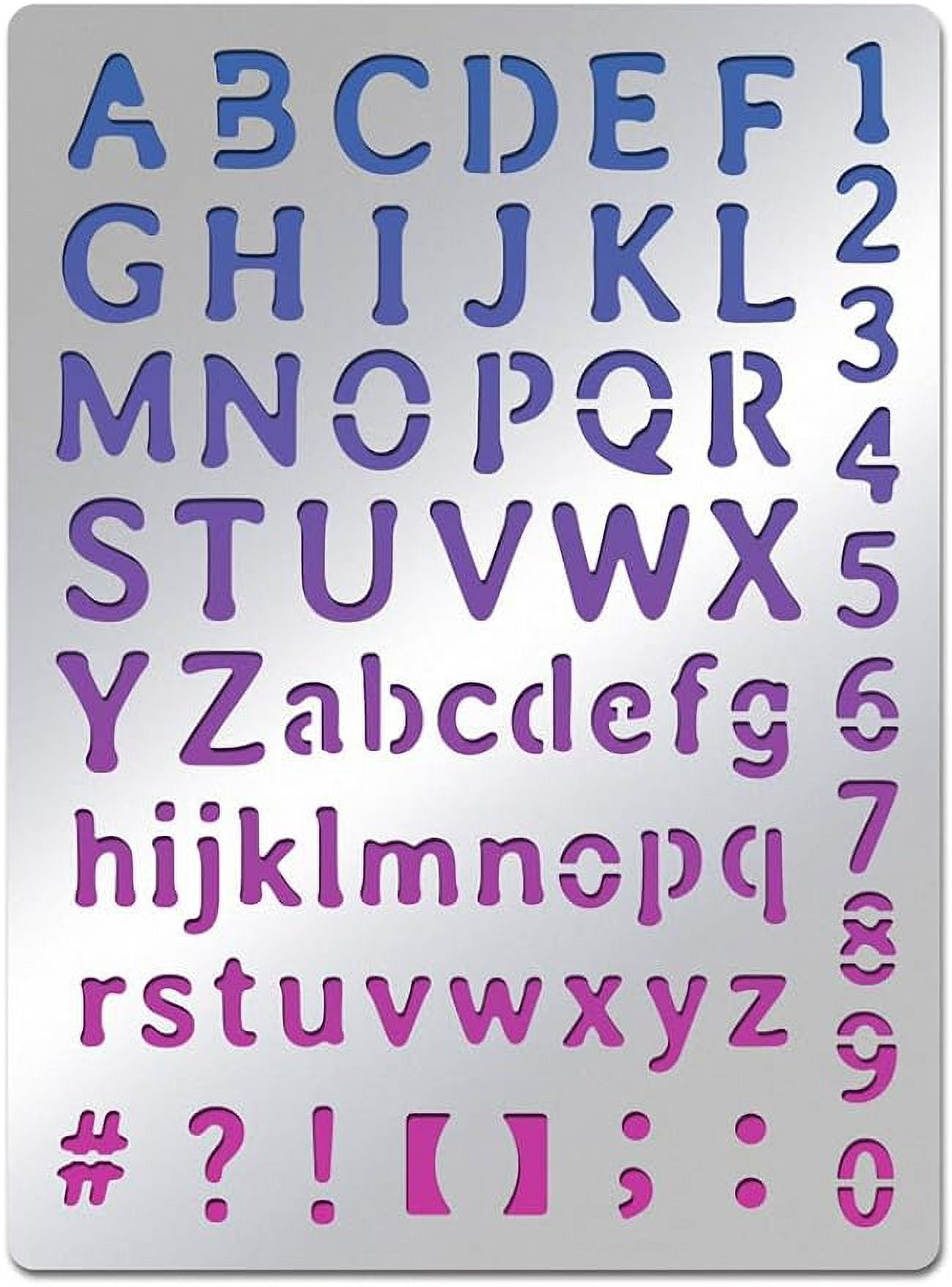 Metal Letter Stencil A To Z Alphabet & Number & Symbol Templates Stencil For Engraving Wood And ...