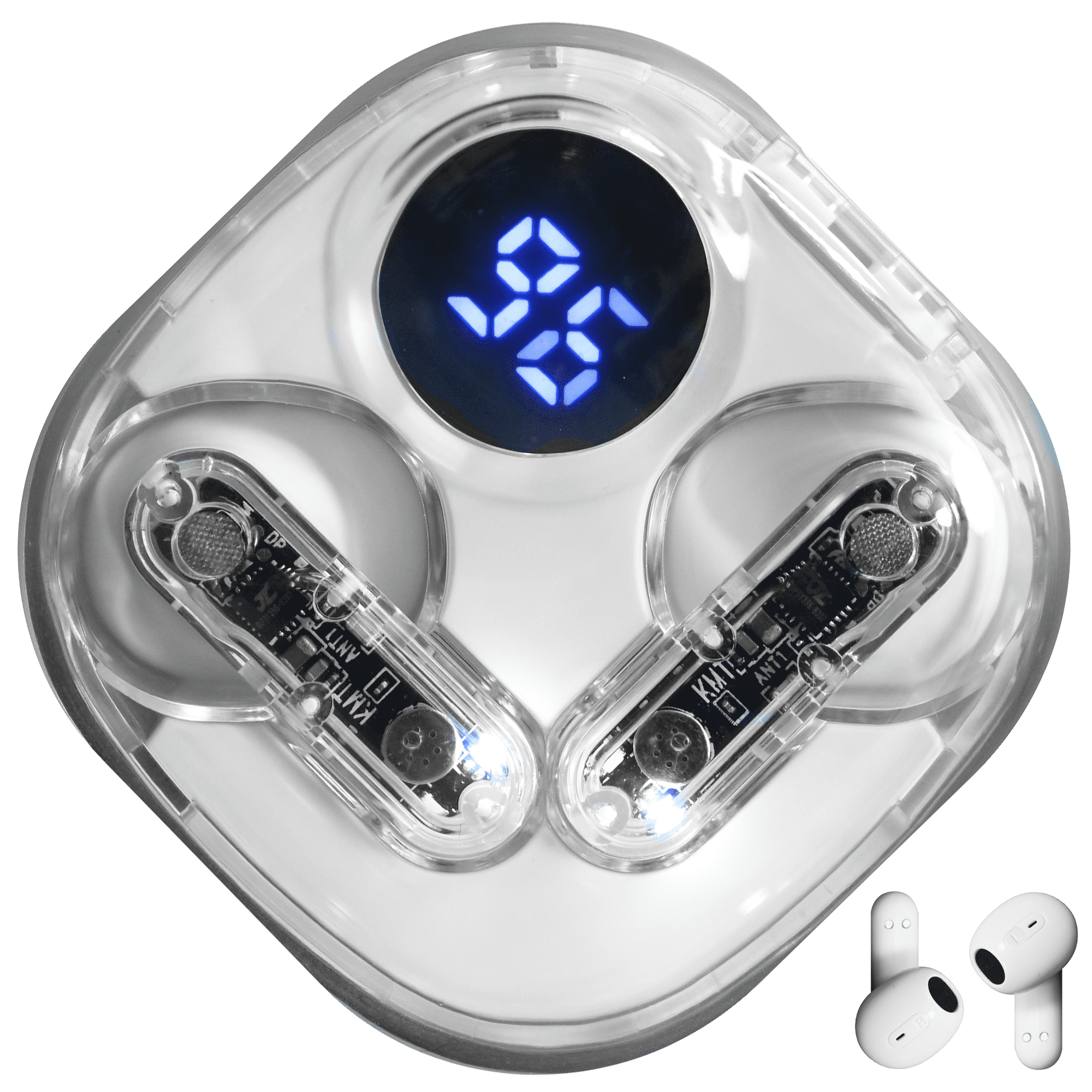 Transparent Hi-Fi Wireless Bluetooth Headset, White - Walmart.com