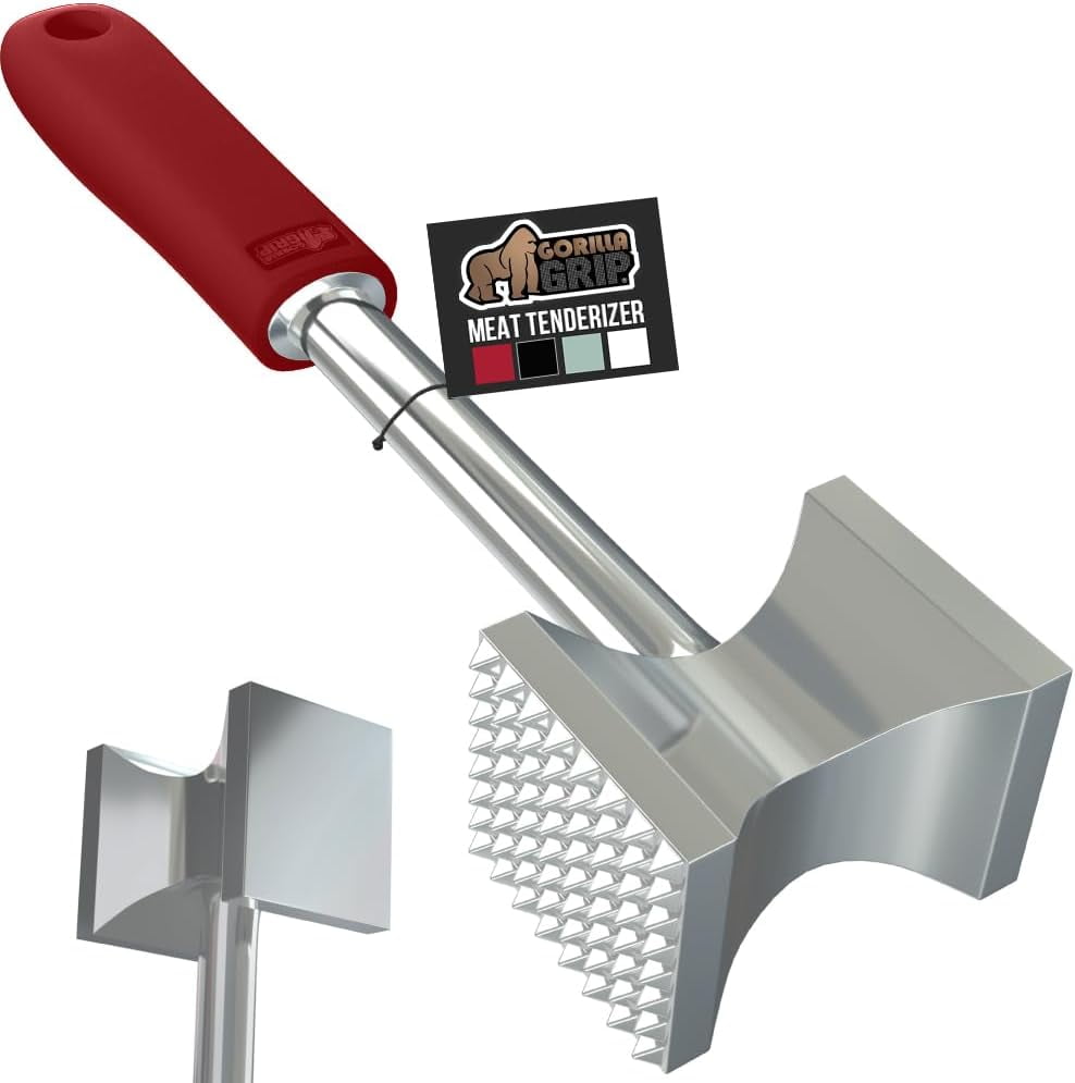 **patented Dual-sided Meat Tenderizer, Heavy Duty Kitchen Mallet With Soft Handle, Spiked Side ...