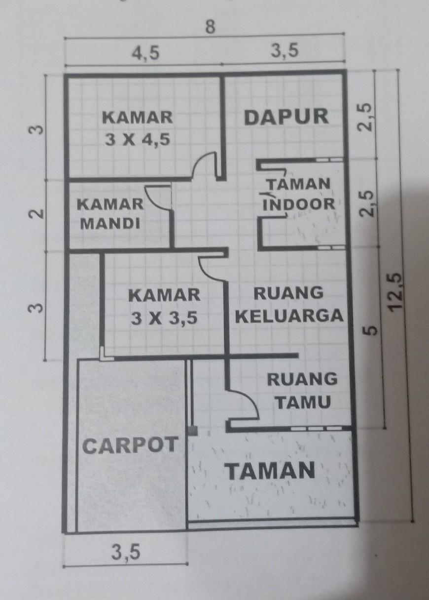 Contoh Denah Rumah Skala 1 100 - Modern Minimalis