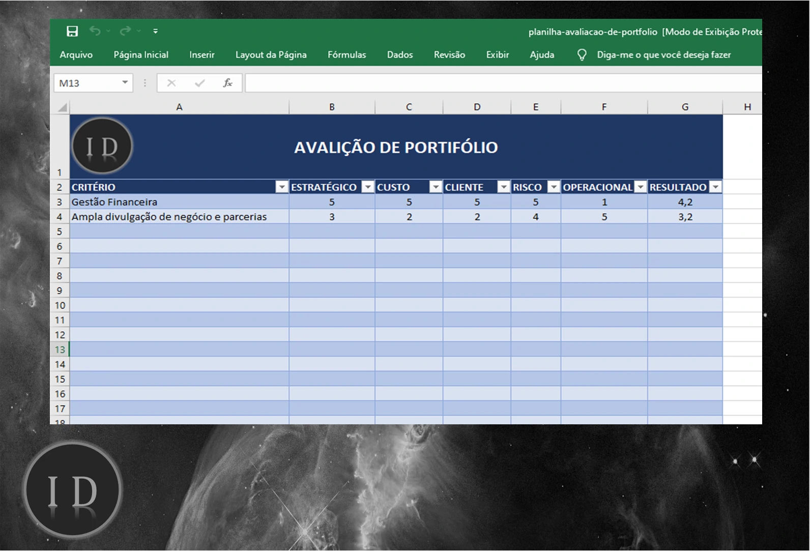 Planilha-avaliacao-de-portfolio-baixar-gratis
