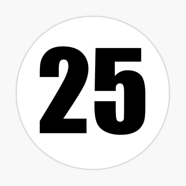 &quot;Racing number 25&quot; Sticker for Sale by stickerwicker | Redbubble