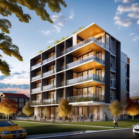 Modern Apartment Building（现代公寓楼效果）LoRa - V1.0| Stable Diffusion LoRA| Civitai