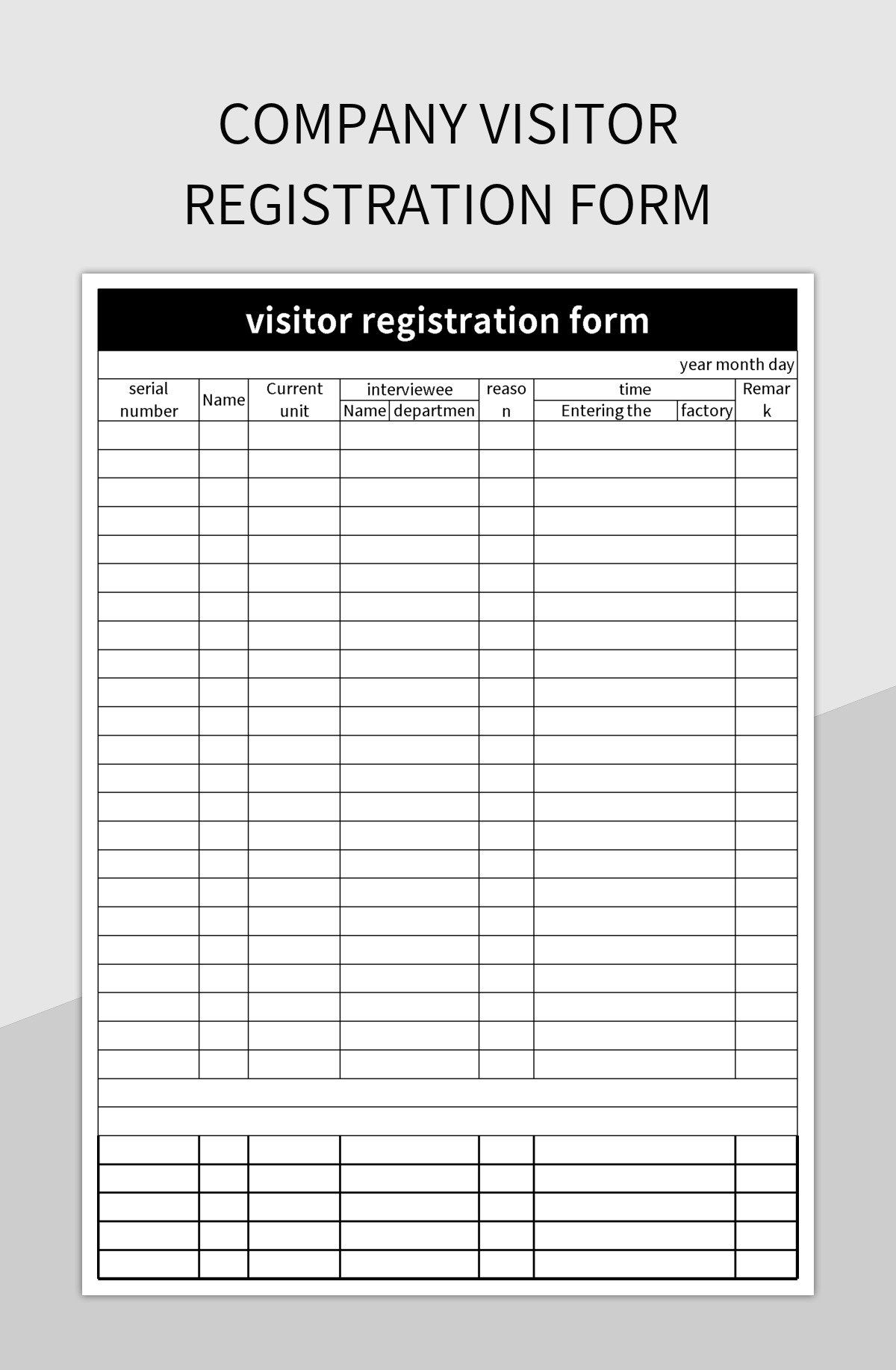 Visitor Registration