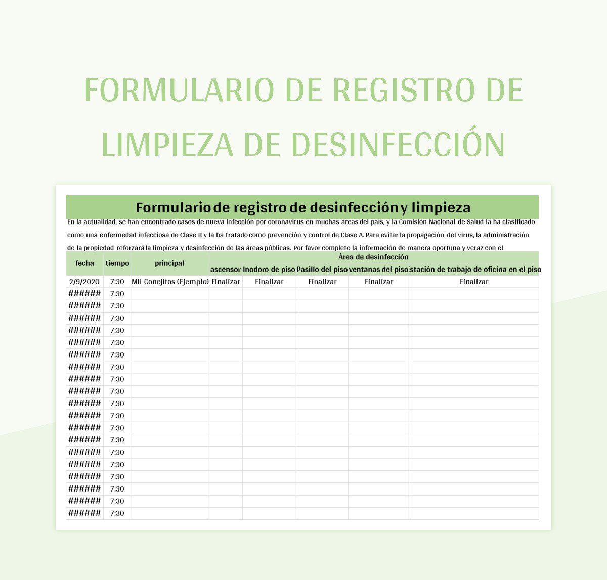 Plantilla De Formato Excel Formulario De Registro De Limpieza De Baños Y Hoja De Cálculo De...
