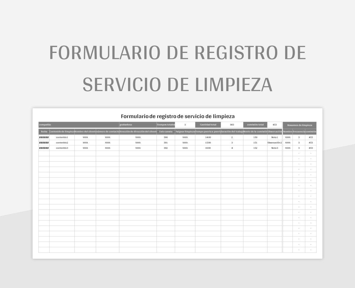 Plantilla De Formato Excel Formulario De Registro De Limpieza De Baños Y Hoja De Cálculo De...