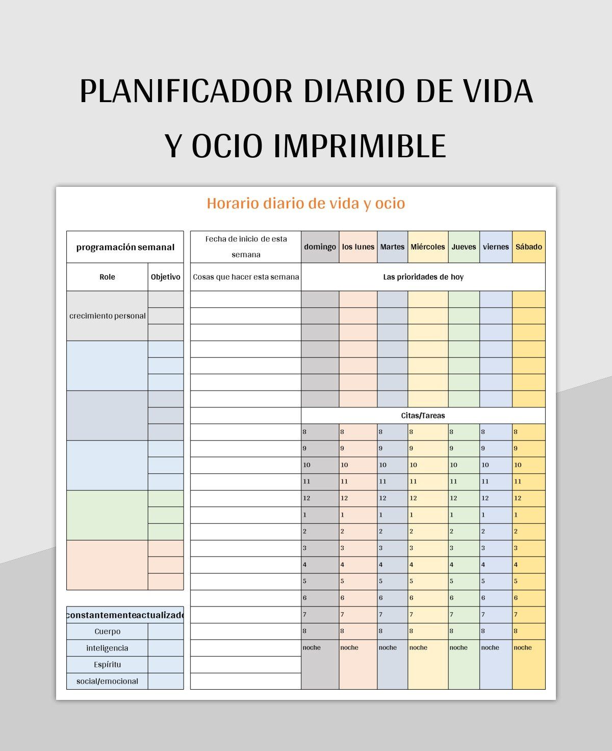Plantillas Planificador Diario Para Excel Gratis Y Hojas De Cálculo De Google - Slidesdocs
