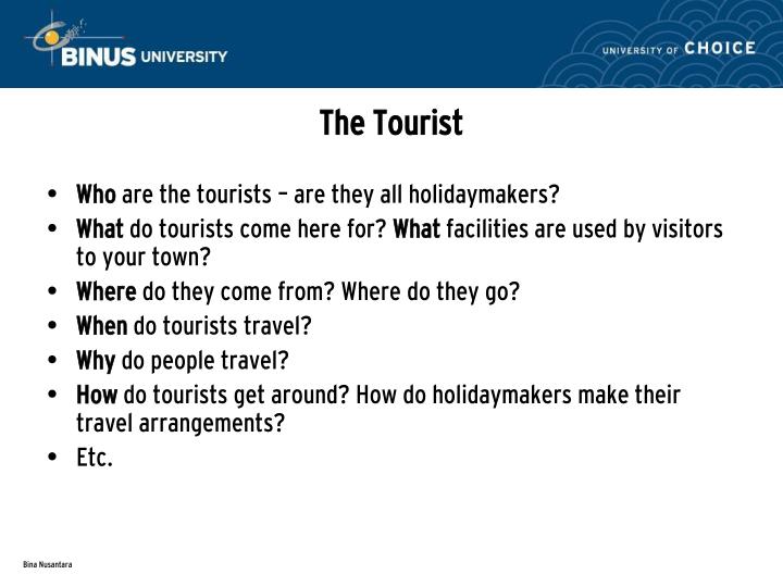 PPT - Tourists: Why Do People Engage In Tourism? Pertemuan 3-4 PowerPoint Presentation - ID:375969