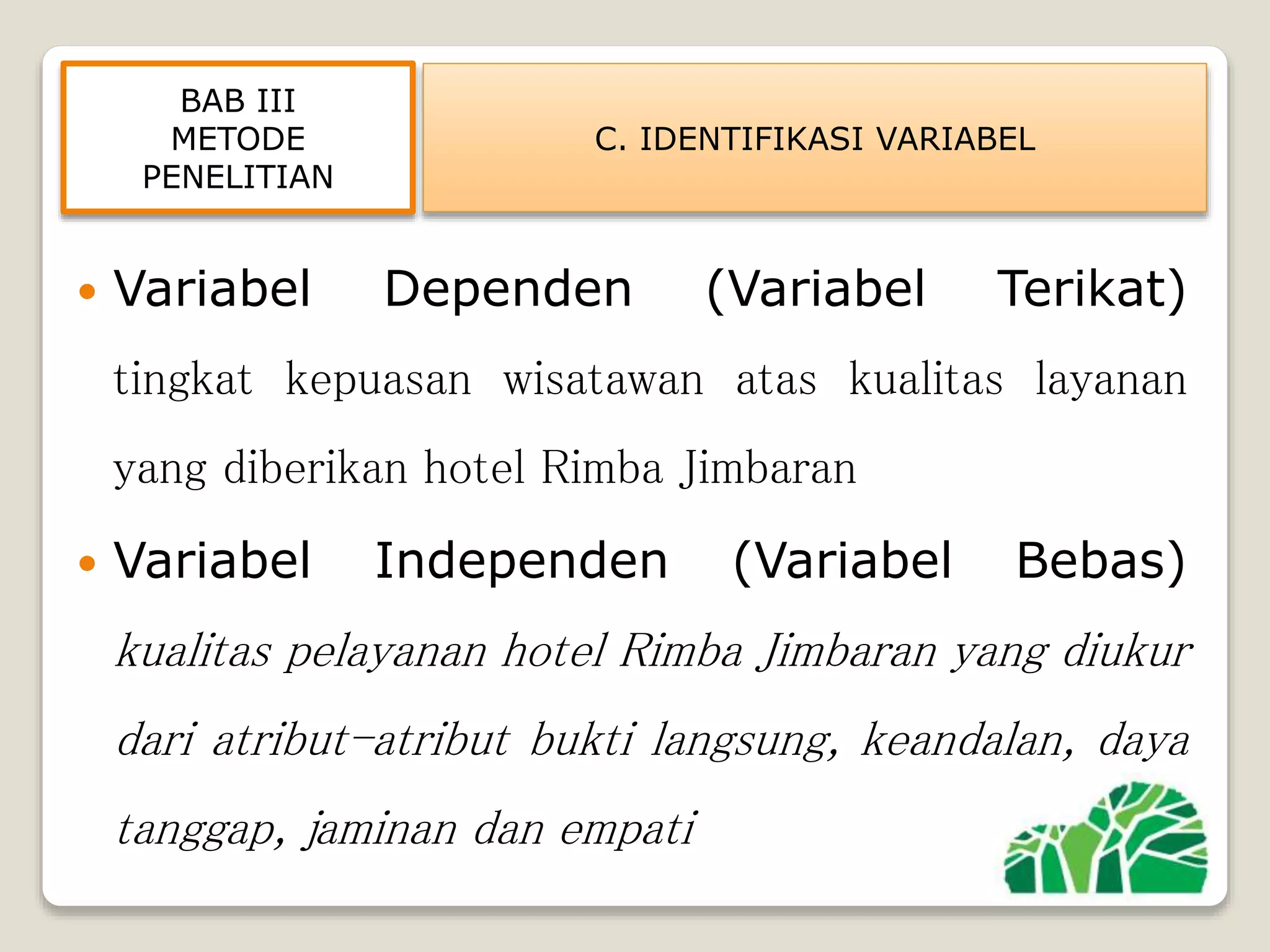 Analisis tingkat kepuasan konsumen terhadap kualitas pelayanan pada | PPTX
