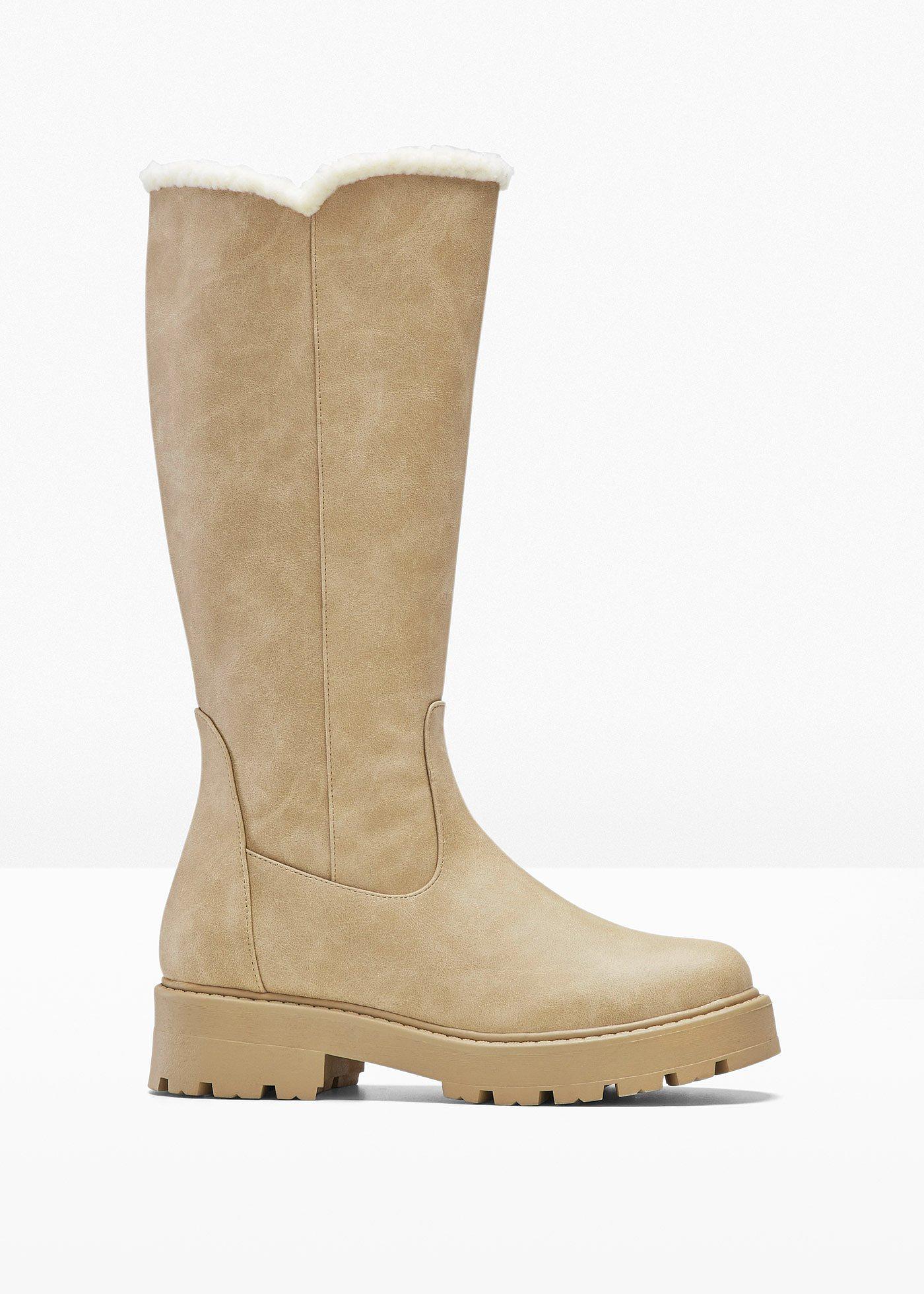 Bottes D&#39;hiver Avec Détails Mode - Beige